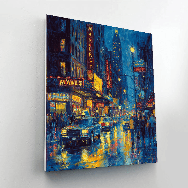 Edward Hopper Inspired City Of Lights  Painting By Numbers Kit
