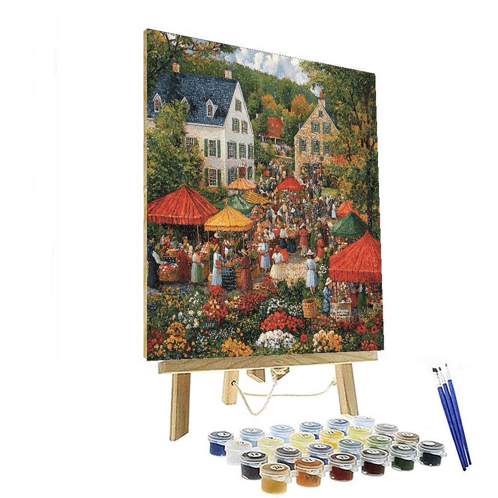 Pieter Bruegel Inspired Vibrant Village  Paint By Numbers