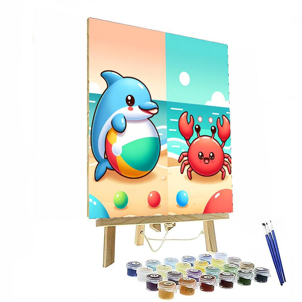 Bouncing Beach Ball Fun Painting By Numbers Kit