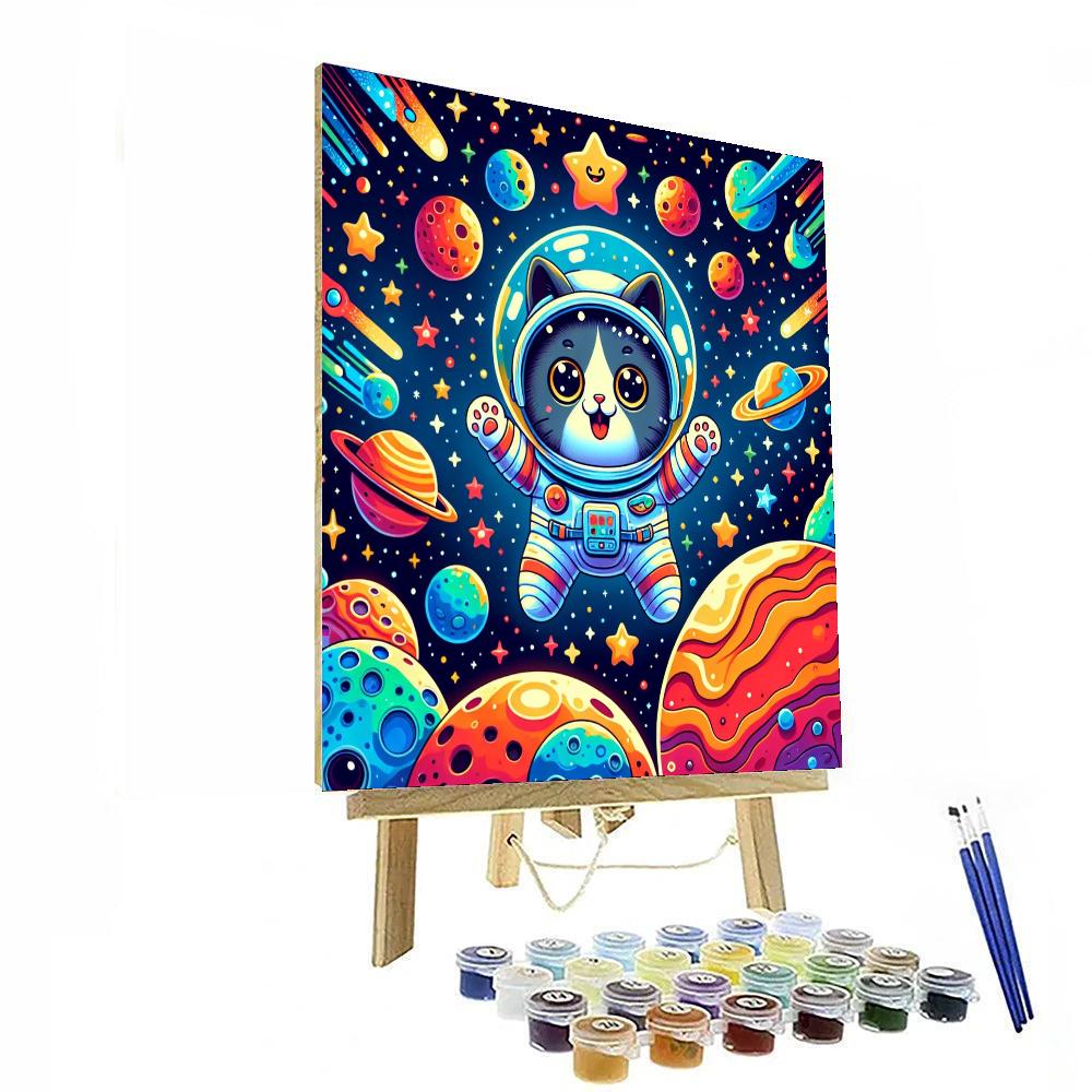 Cosmic Cat Adventure Paint By Number