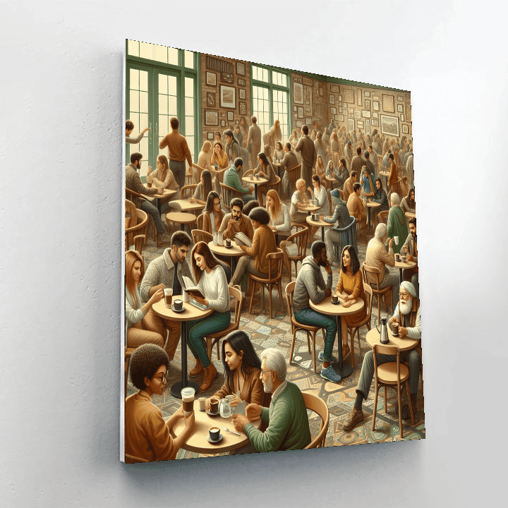 Charming Urban Coffeehouse Number Painting