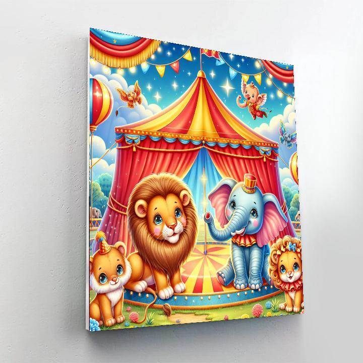 Charming Animal Circus Paint By Numbers