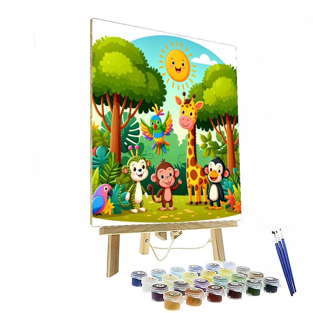 Jolly Jungle Party Paint By Numbers