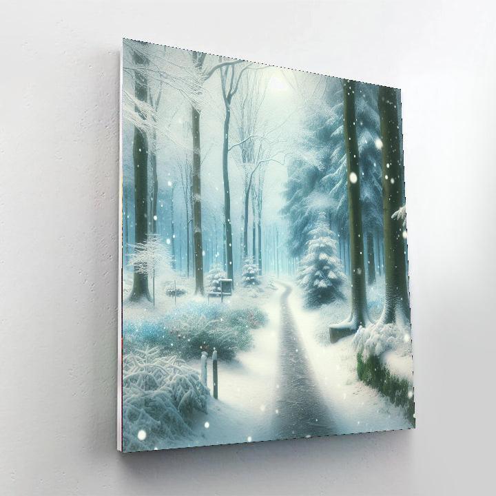 A Winter's Tale In The Woods Painting Number Kit