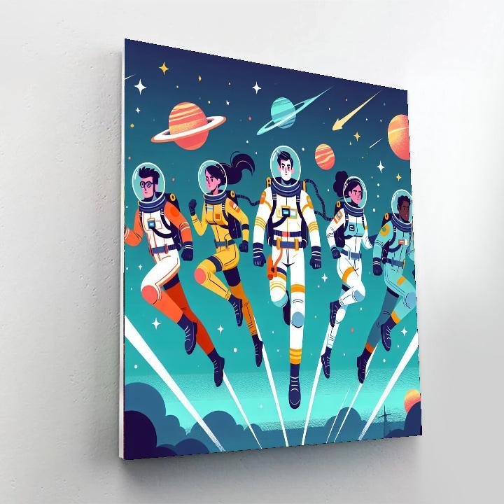Outer Space Heroes Paint By Numbers Kits