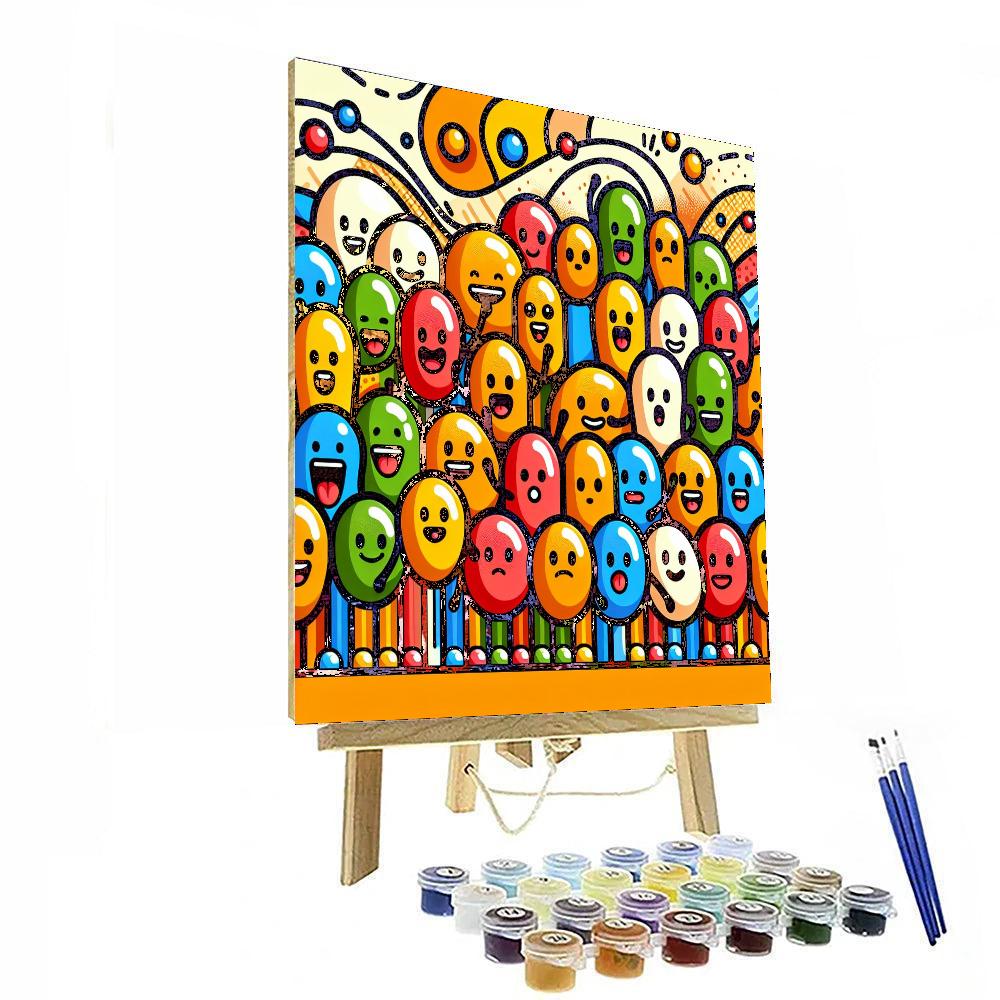Joyful Jellybean Parade Paint By Numbers Art