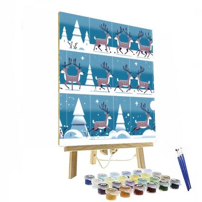 Roving Reindeers Paint By Numbers Kits