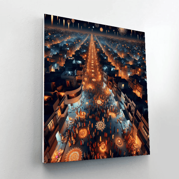 Diwali Festival Of Lights - Various Locations In India Paint By Numbers Art