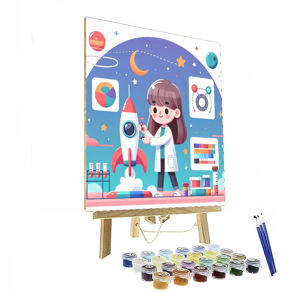 Rocket Scientist Adventure DIY Paint By Numbers