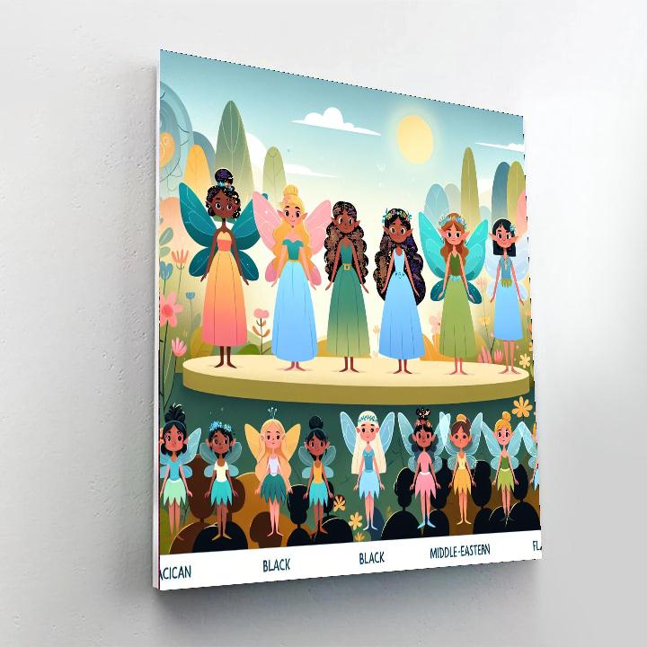 Vibrant Fairy Wonderland Paint By Numbers Art