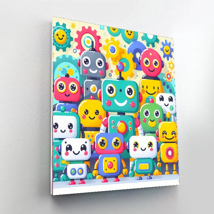 Jolly Robot Friends Numbered Painting Kits