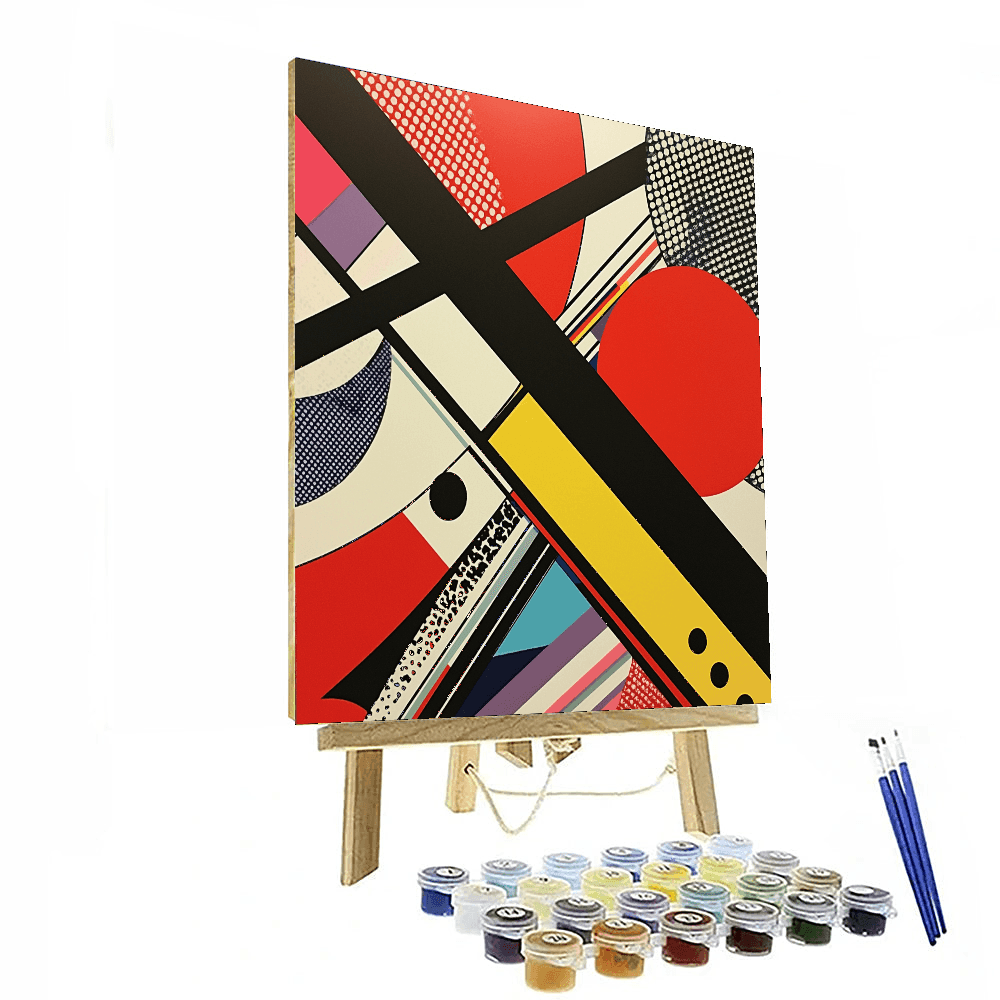 Roy Lichtenstein Inspired Rhythmic Patterns - DIY Painting By Numbers Kit