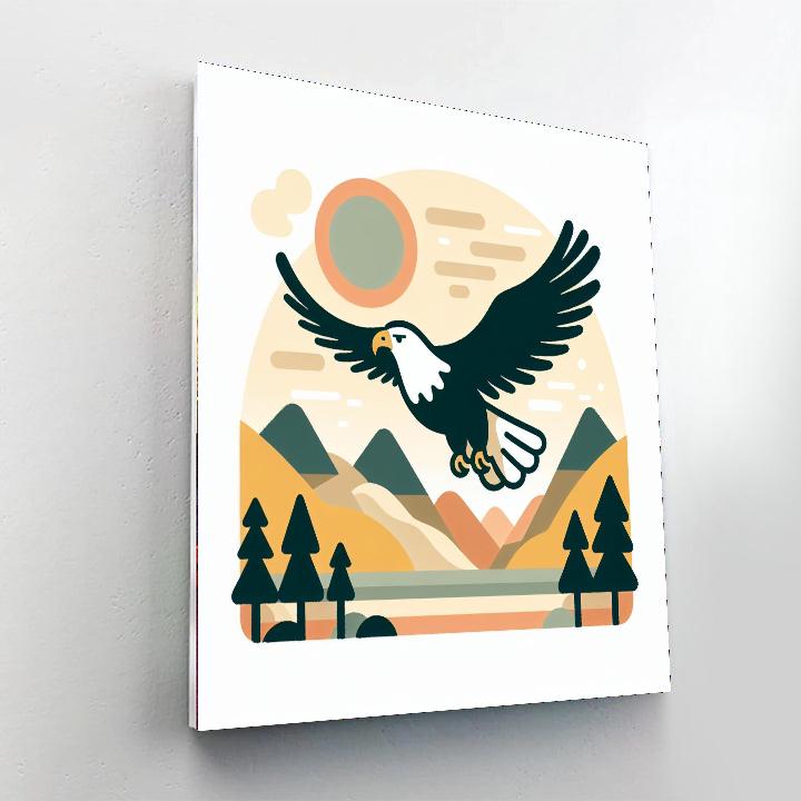 Mountain Ranger Eagle Number Painting