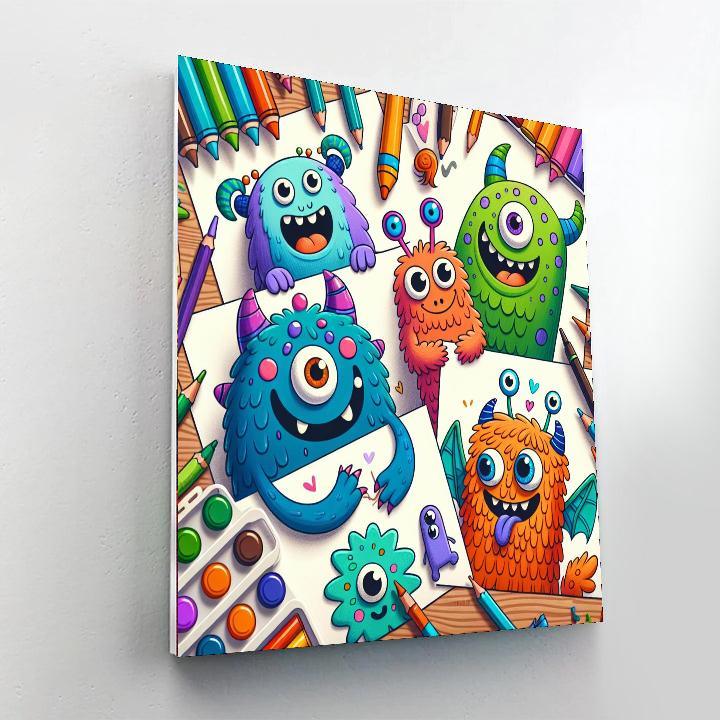 Doodle Art Monster Squad Paint By Number