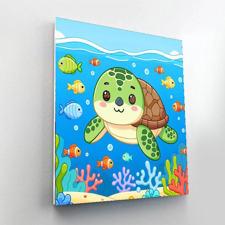 Ocean Explorer Turtle Paint By Numbers Kits
