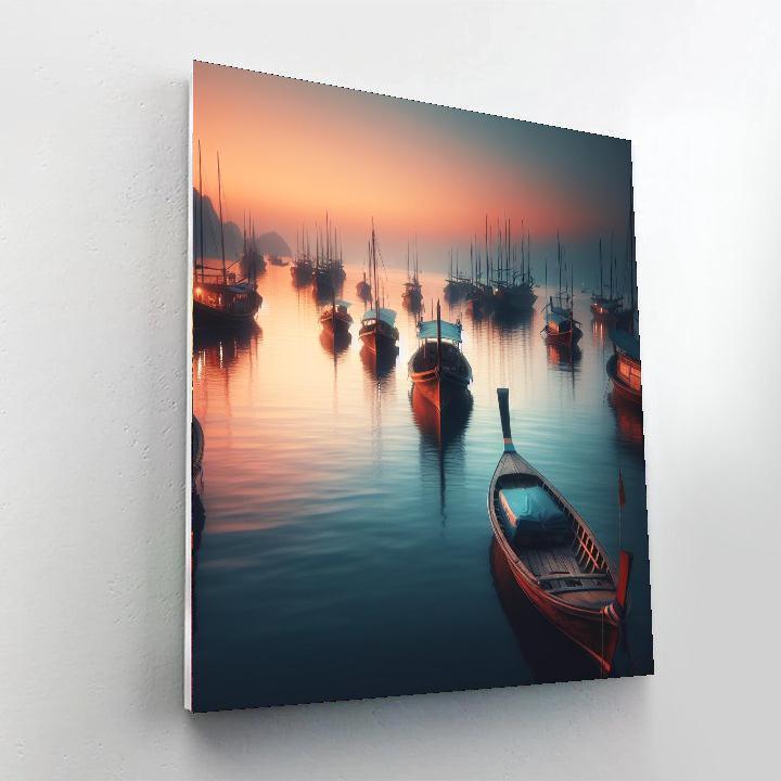 Peaceful Evening Harbor Painting By Numbers Kit