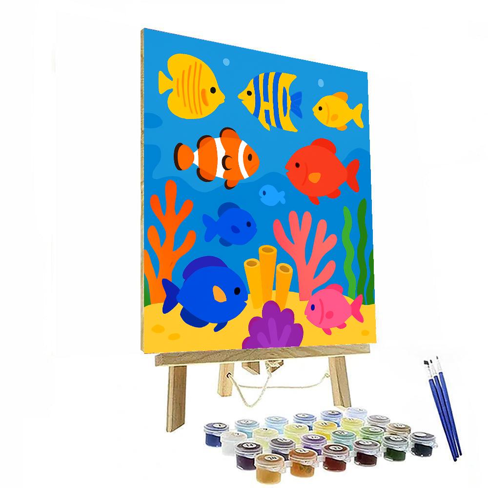 Friendly Ocean Reef Painting By Numbers Kit
