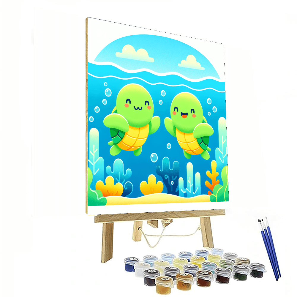 Twinkling Turtles - DIY Painting By Numbers Kit – Artistry Rack