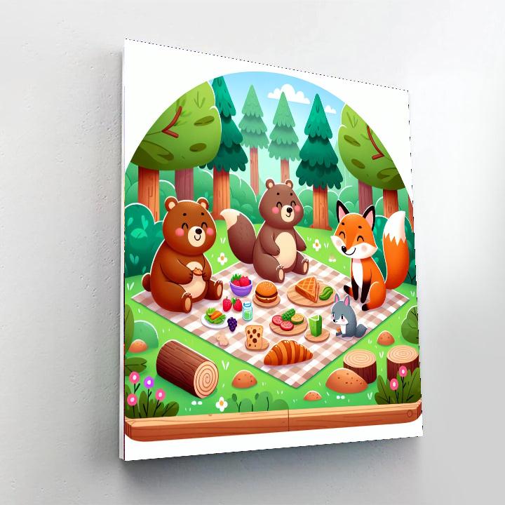 Woodland Picnic Paint By Numbers Art
