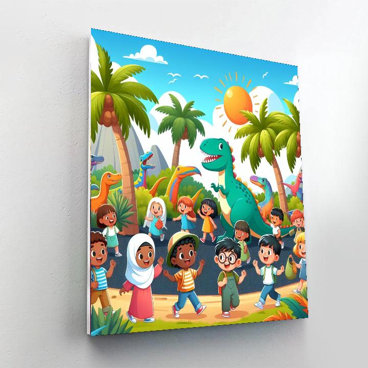 Delightful Dino Adventure Painting By Numbers Kit