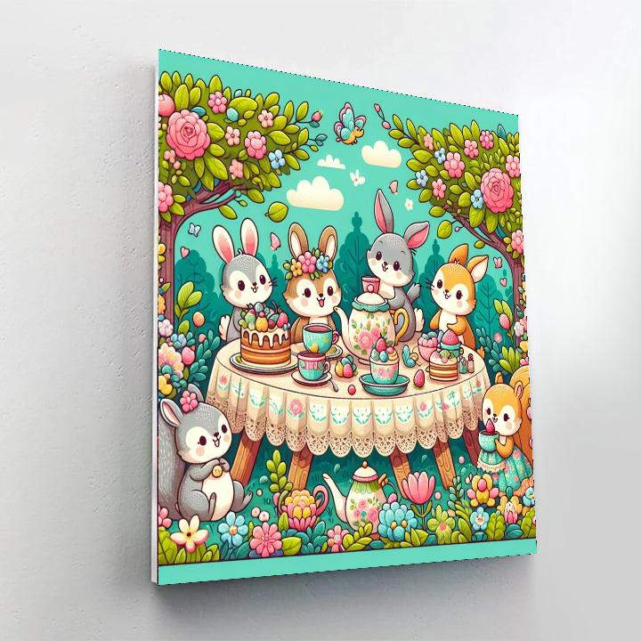 Lovely Garden Tea Party Painting By Numbers Kit