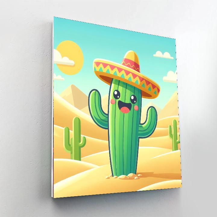 Joyful Cactus Paint By Color