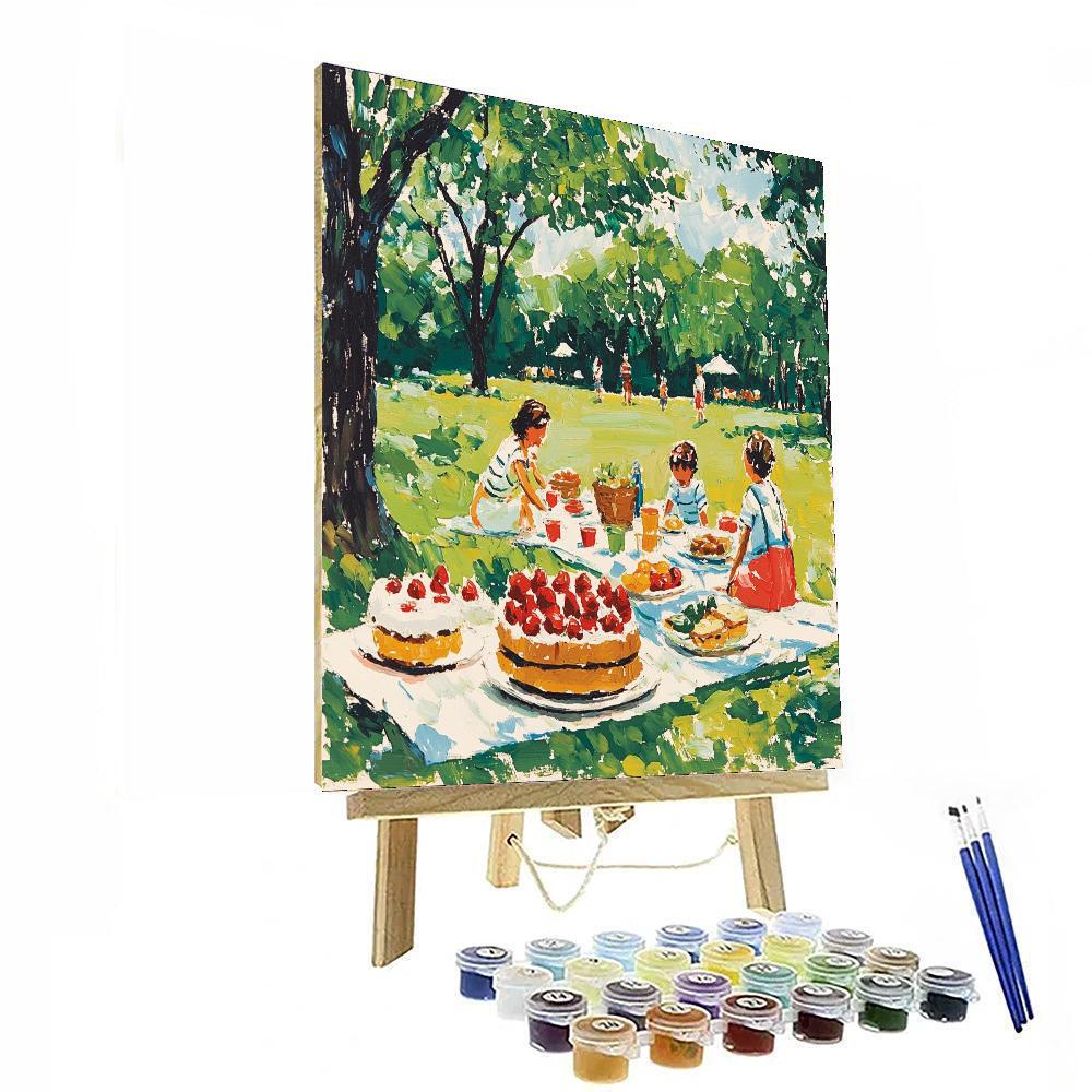 A Picnic Of Dreams Number Painting