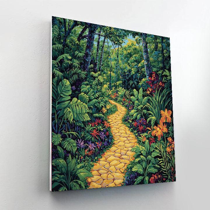 Rousseau Inspired Luminous Forest Path  Painting By Numbers Kit