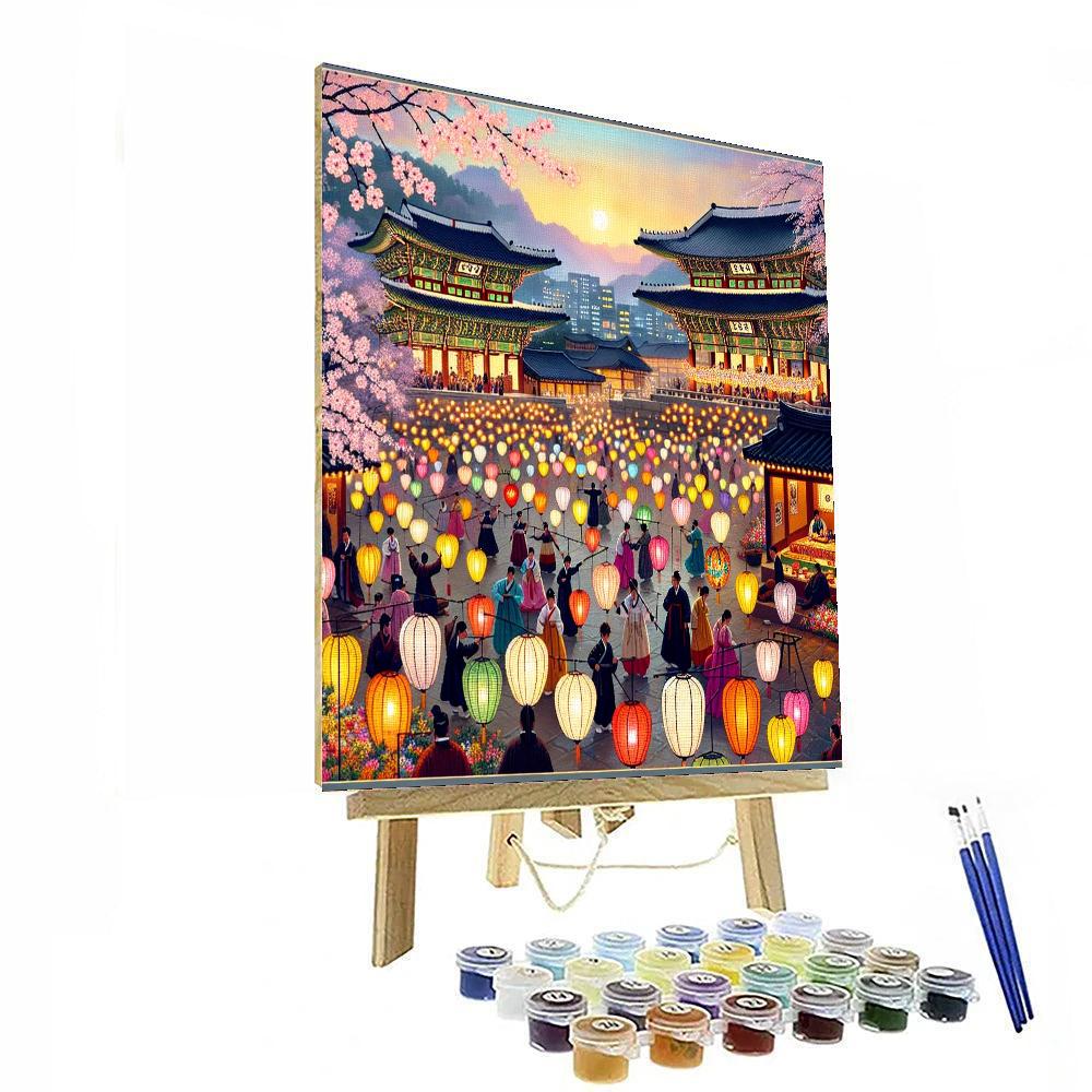 Korean Lantern Festival - Seoul Paint By Numbers Kits