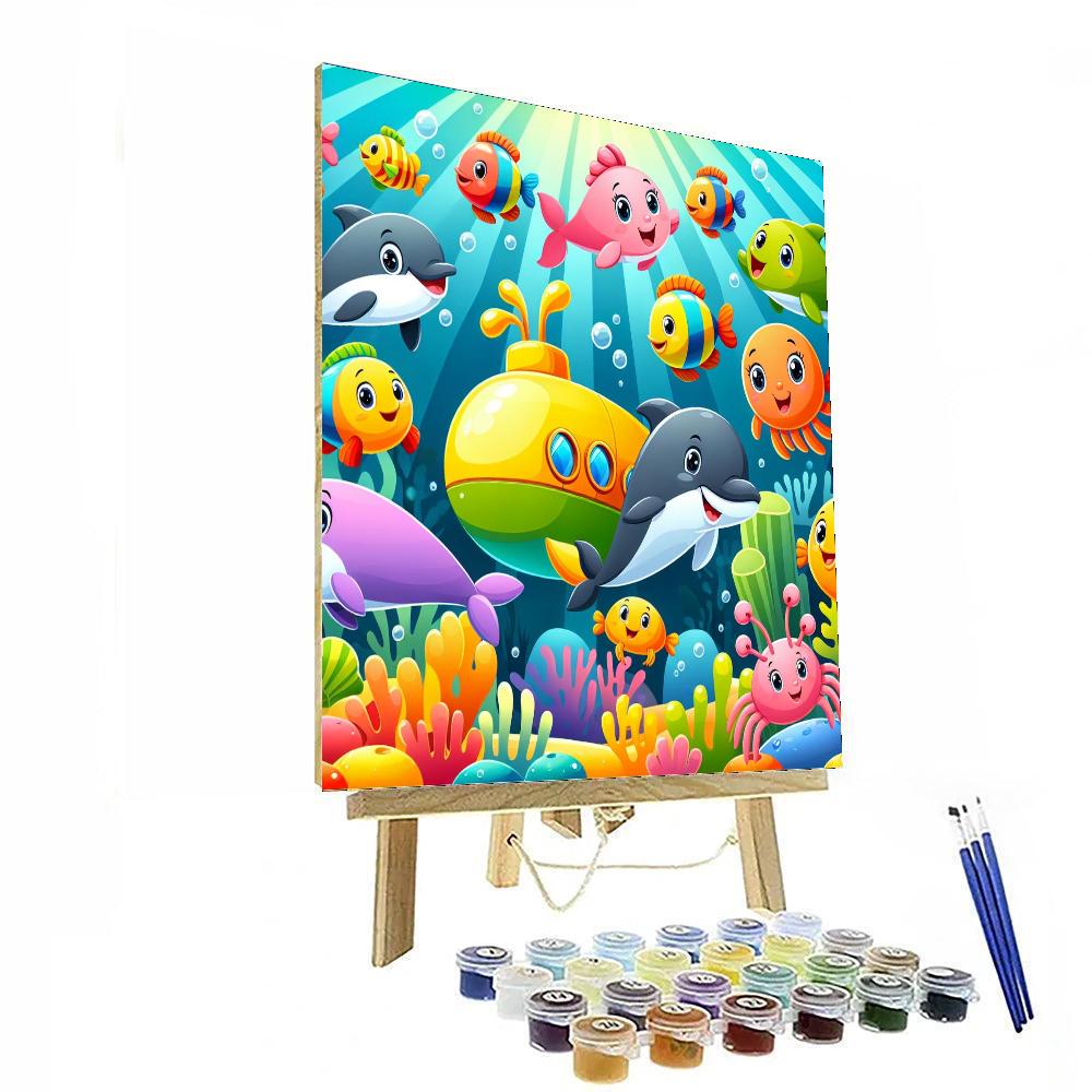 Whimsical Ocean Explorers Paint By Numbers Art