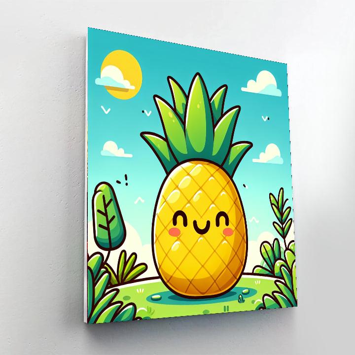 Joyful Pineapple Painting By Numbers Kit