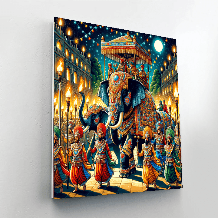 Esala Perahera - Sri Lanka Number Painting