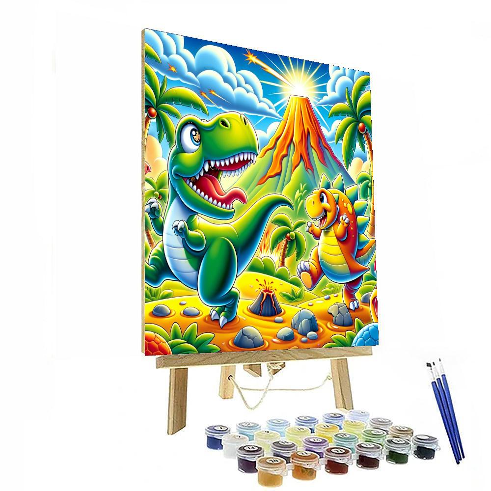 Dino Adventure Camp Painting Number Kit