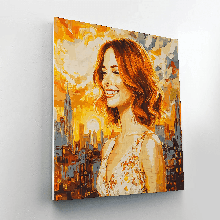 Emma Stone: The Charming Starlet Of La La Land DIY Paint By Numbers