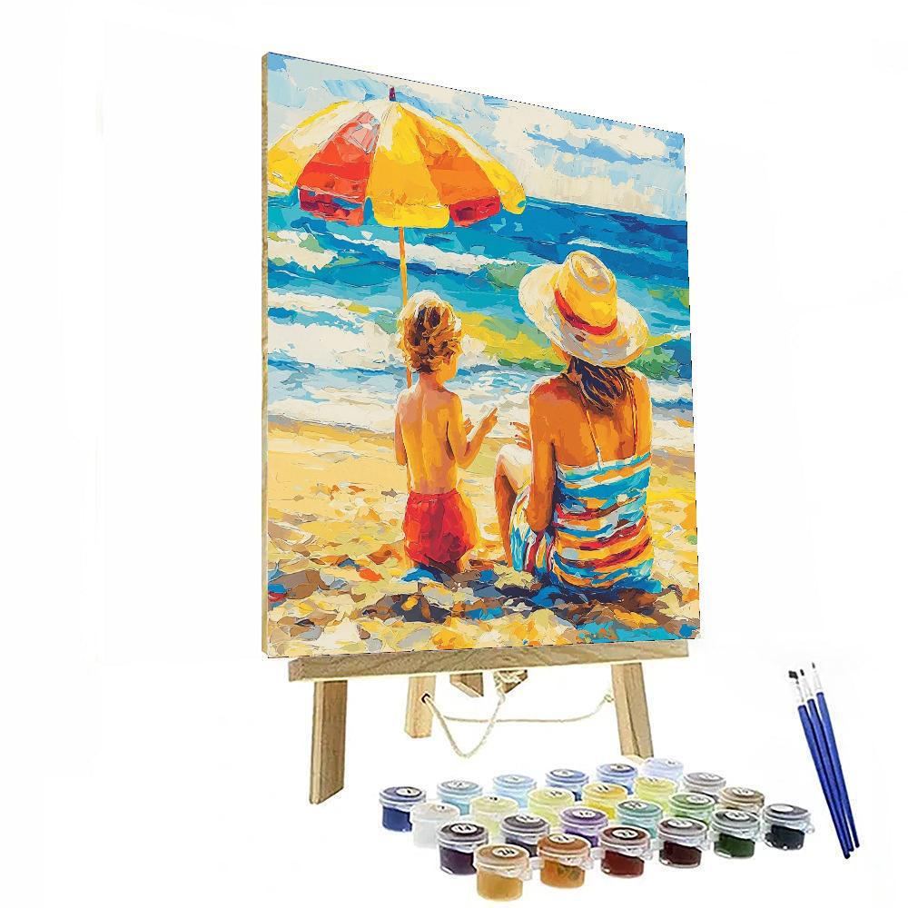 A Day At The Beach With Mom DIY Paint By Numbers