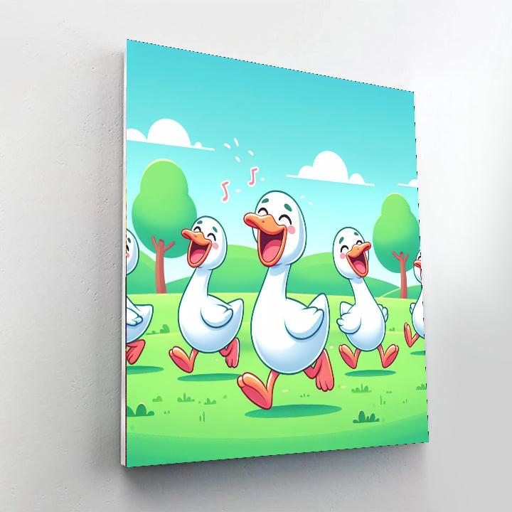 Giggles With Geese Paint By Numbers