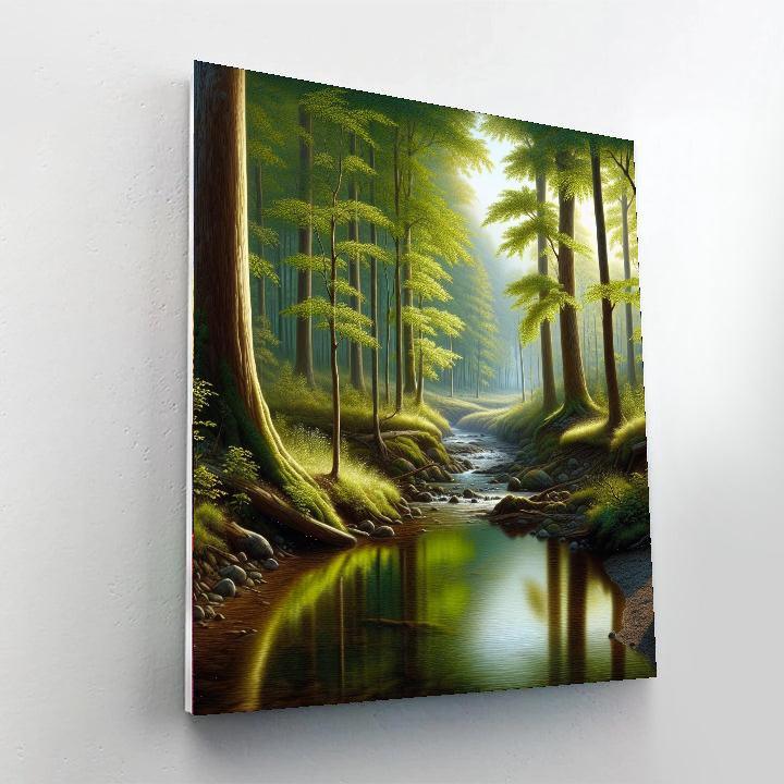 Forest Whisper Meditation Number Painting