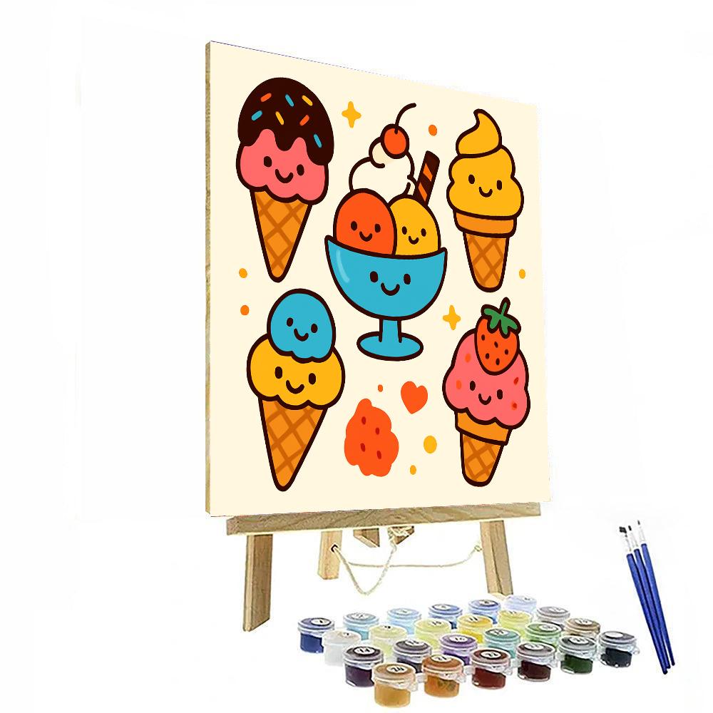 Ice Cream Festival DIY Paint By Numbers