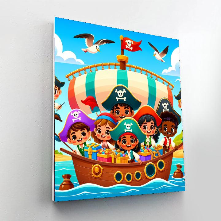 Cheerful Pirate Adventure Numbered Painting Kits