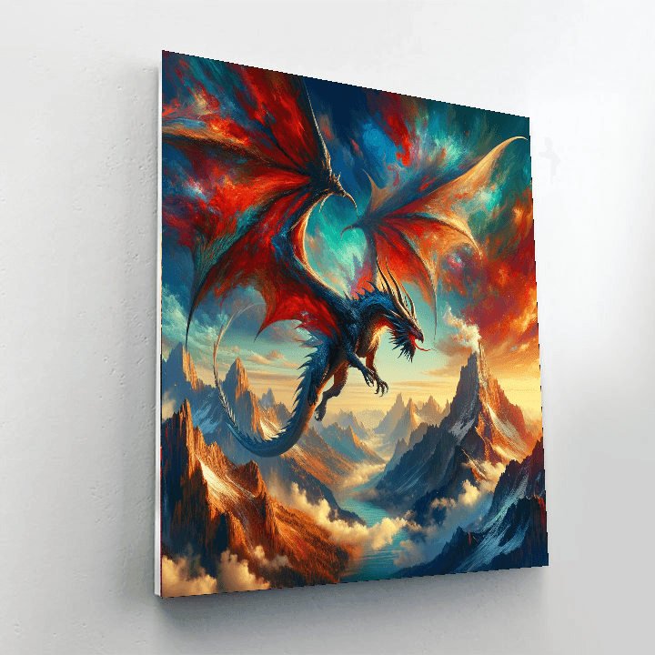 Dragon's Majestic Flight Paint By Number