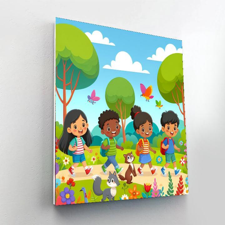 Happy Hiking Paint By Numbers Art