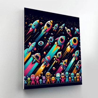 Exciting Space Race Paint By Number