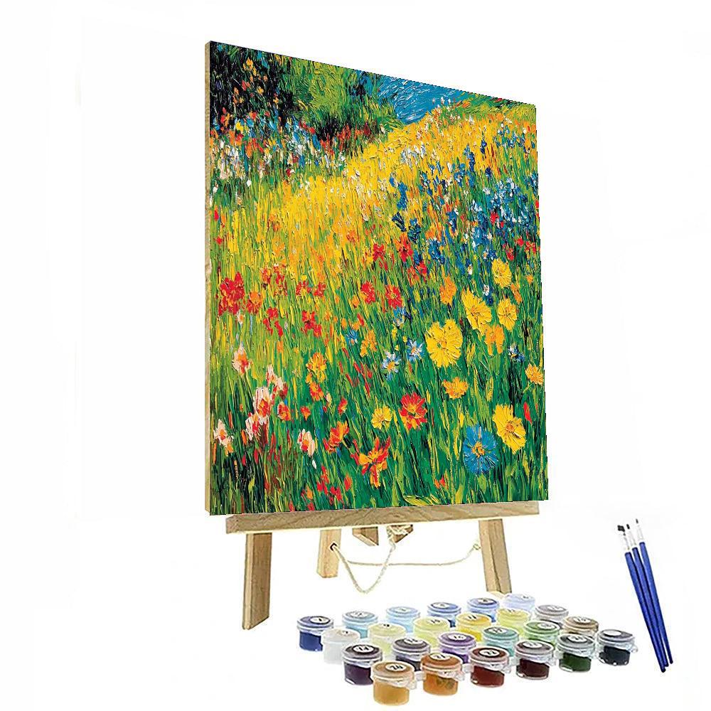 Van Gogh Inspired Golden Sunlit Meadows  Paint By Number