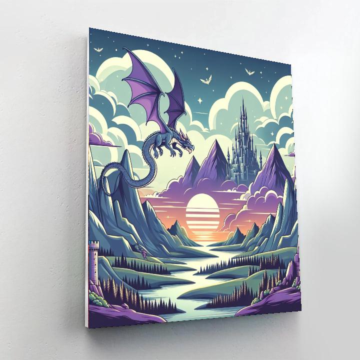 Majestic Dragon Quest Painting Number Kit