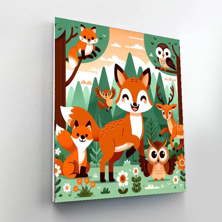 Cozy Woodland Creatures Paint By Numbers