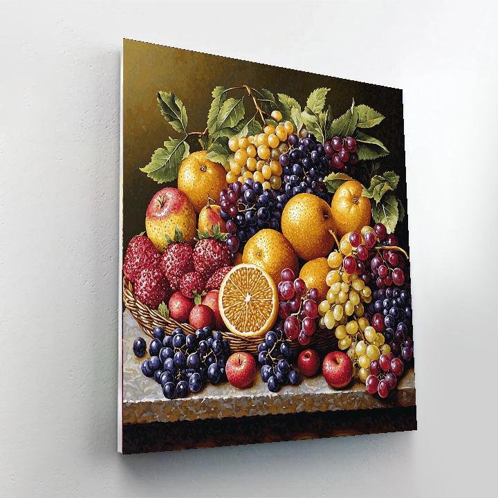 Leonardo Da Vinci Inspired Renaissance Fruit Fiesta  Paint By Number