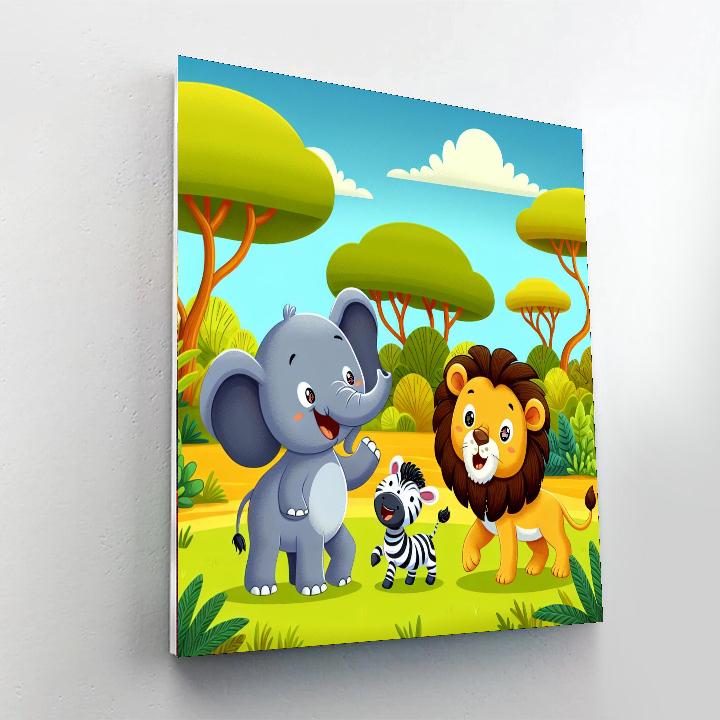 Safari Shenanigans Painting Number Kit