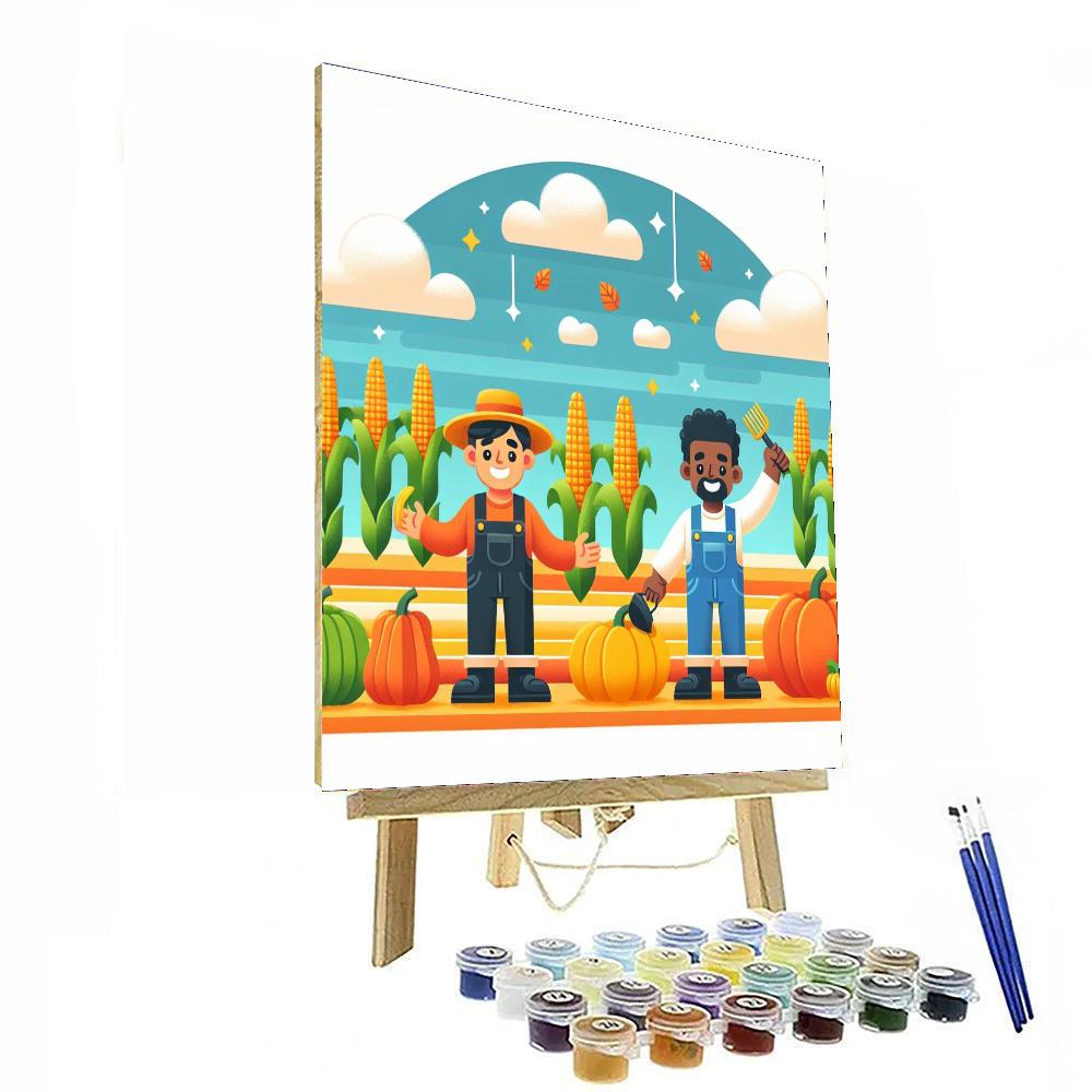 Happy Harvest Day Paint By Numbers Art