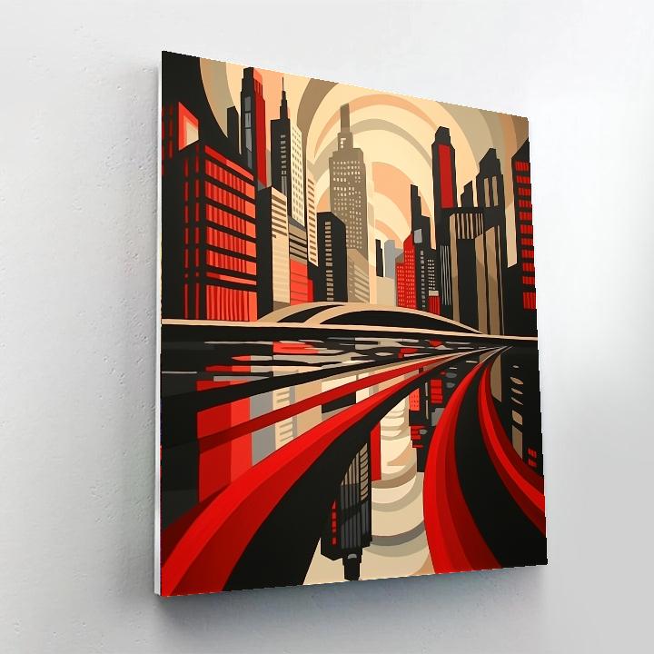 Fernand Léger Inspired Metropolitan Energy  Paint By Numbers Kits