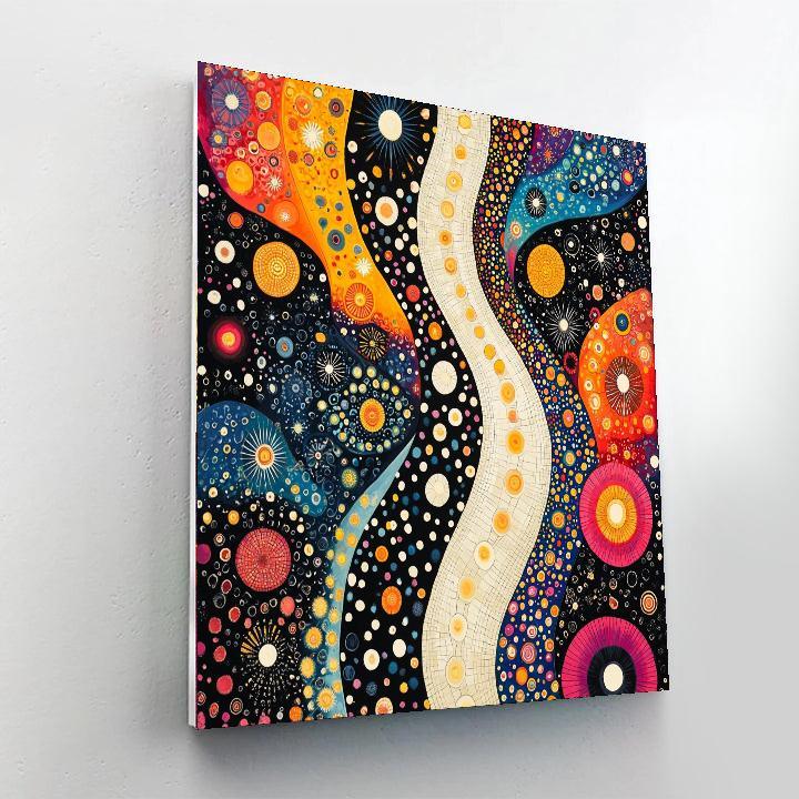Yayoi Kusama Inspired Cosmic Looping Dance  Painting By Numbers Kit